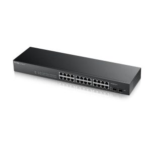 Switch Zyxel GS1900-24, 24 Porta Gigabit + 2 SFP, Managed L2, Rackmount