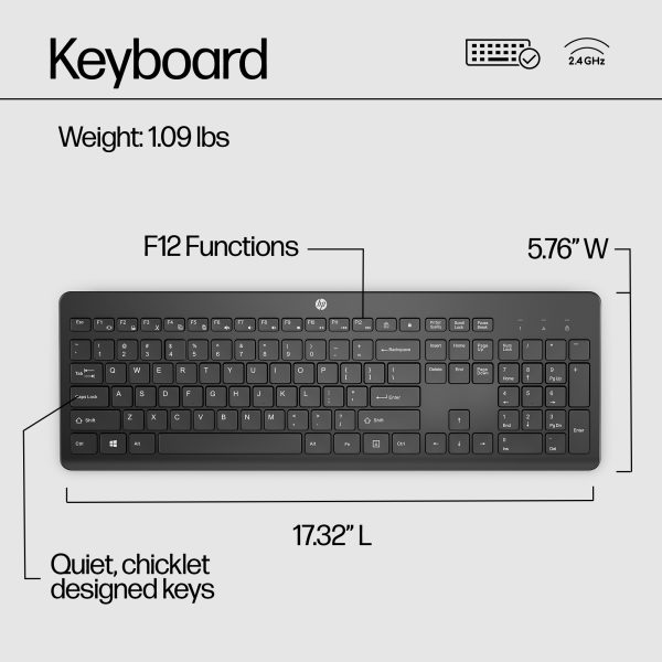 Tastierë Wireless HP 230 (3L1E7AA) – foto 4