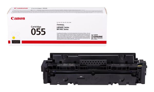 Toner Canon 055 Y, i verdhë (2100 faqe) - LBP664Cx, MF744Cdw, MF742Cdw