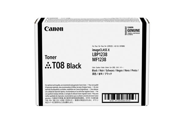 Toner Canon T08 Black (3010C006) - 11.000 faqe, për i-SENSYS X1238 Series