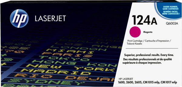 Toner HP 124A Magenta (Q6003A) - HP LaserJet 1600/2600/CM1015
