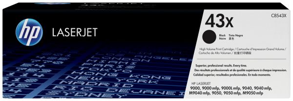 Toner HP 43X Original LaserJet (C8543X) - Zi, 30,000 faqe