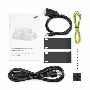 Switch i Menaxhueshëm FS S3150-8T2FP 8 Porta Gigabit PoE + 2 SFP, 150W, Desktop/Rack