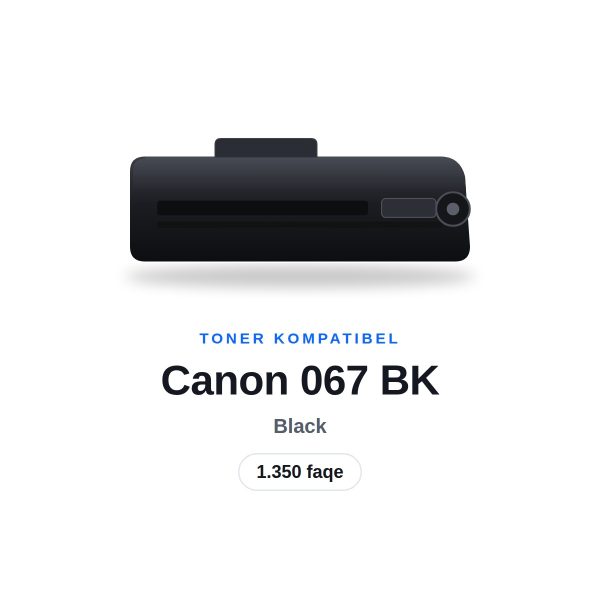 Toner Kompatibel Canon 067 BK i Zi, 1.350 faqe