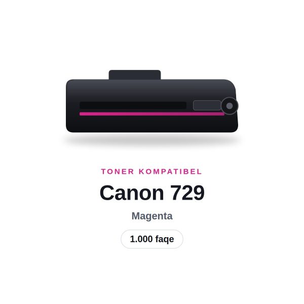 Toner Kompatibel Canon 729 Magenta, 1.000 faqe
