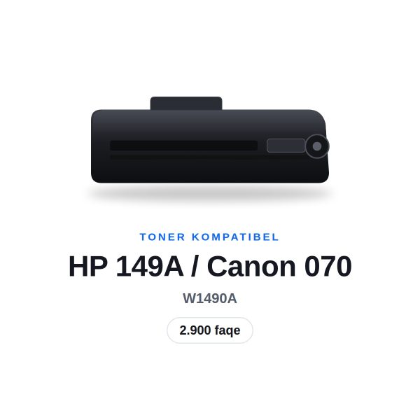 Toner Kompatibel HP 149A (W1490A) / Canon 070, 2.900 faqe