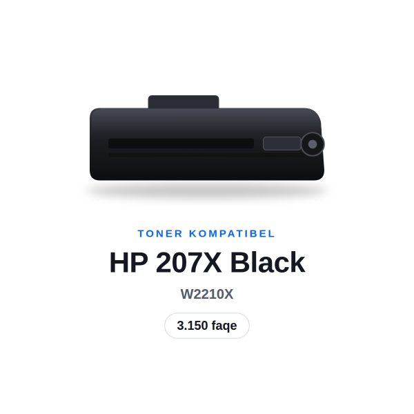 Toner Kompatibel HP 207X (W2210X) i Zi, 3.150 faqe