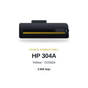 Toner Kompatibel HP 304A Yellow (CC532A), 2.800 faqe