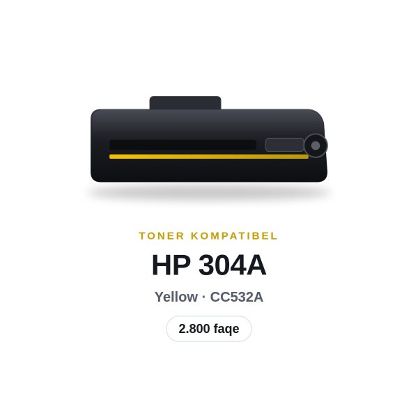 Toner Kompatibel HP 304A Yellow (CC532A), 2.800 faqe