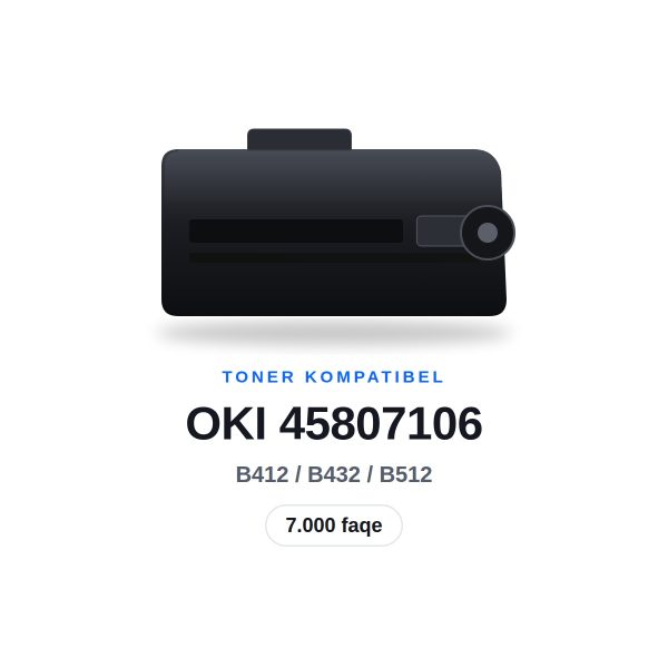 Toner Kompatibel OKI 45807106 i Zi, 7.000 faqe