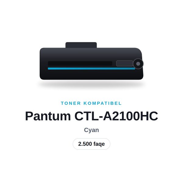 Toner Kompatibel Pantum CTL-A2100HC Cyan, 2.500 faqe